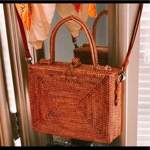 Boho Basket Square Bag with Straps